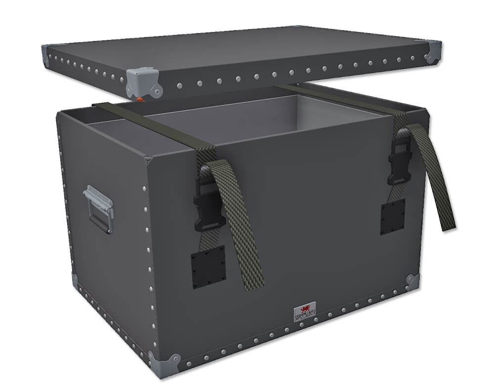 Image of Hand Trunk with Drop on Lid